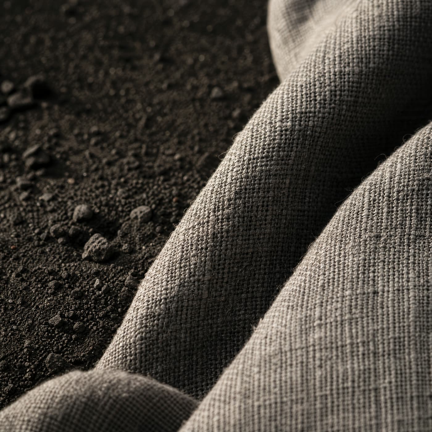 Macro of linen-cotton.