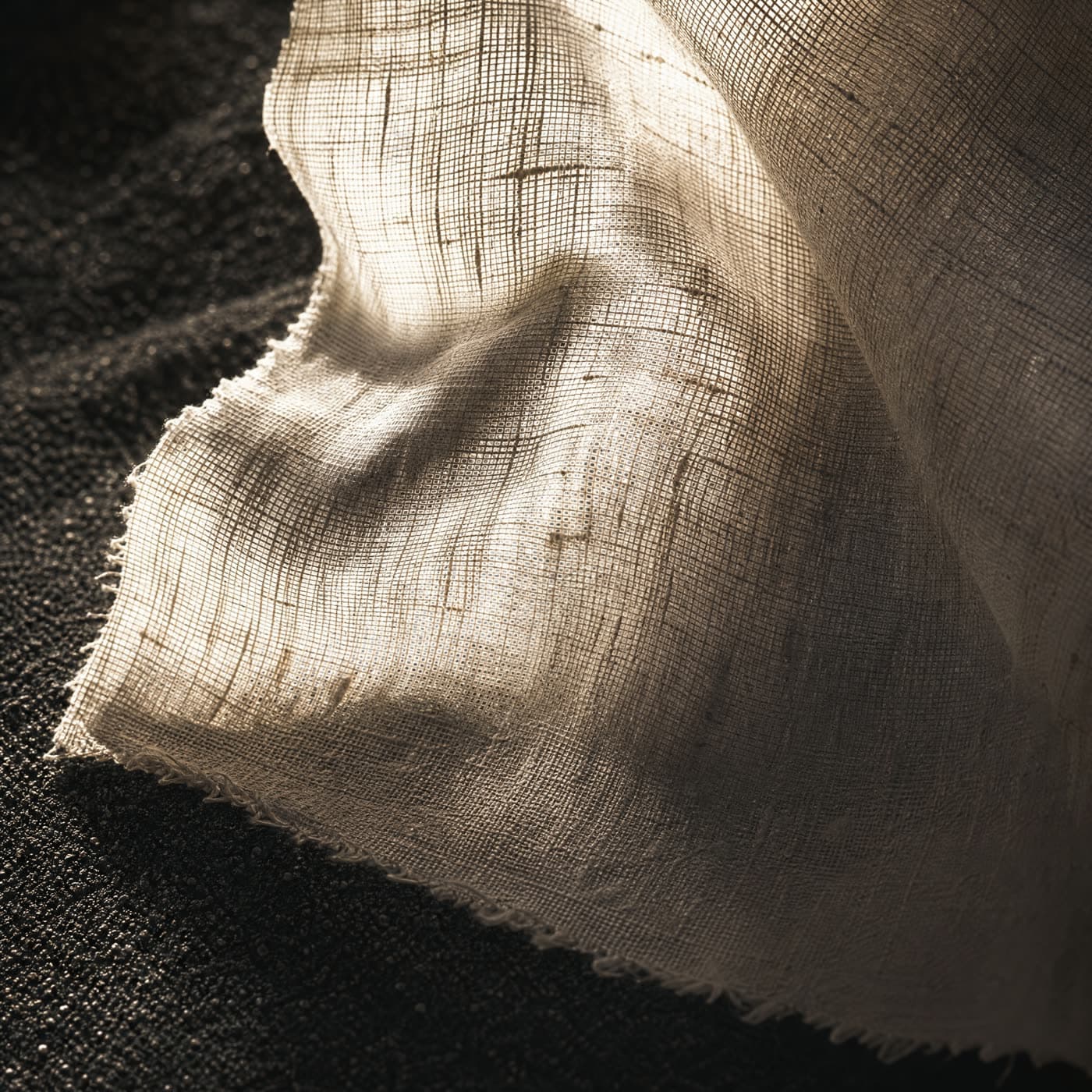 Macro of pure linen.